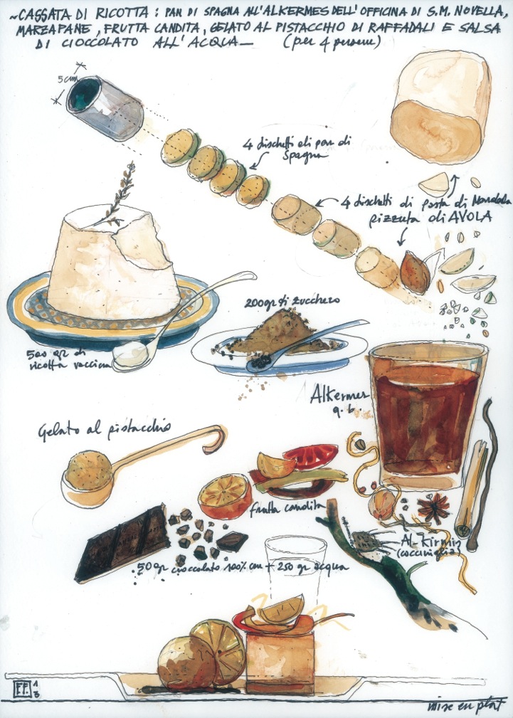 cassata con gelato al pistacchio di raffadali